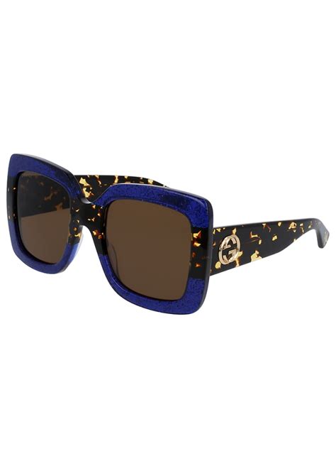 gucci glittered gradient oversized square sunglasses replica|Oversize square.